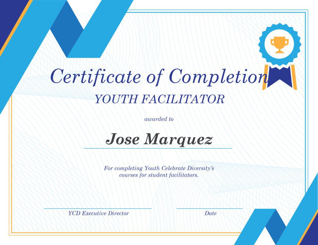 YCD Certificate